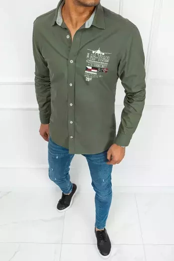 Férfi slim ing Szín Zöld DSTREET DX2275