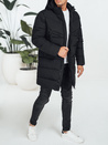 Férfi télikabát kapucnival fekete steppelt TX5070