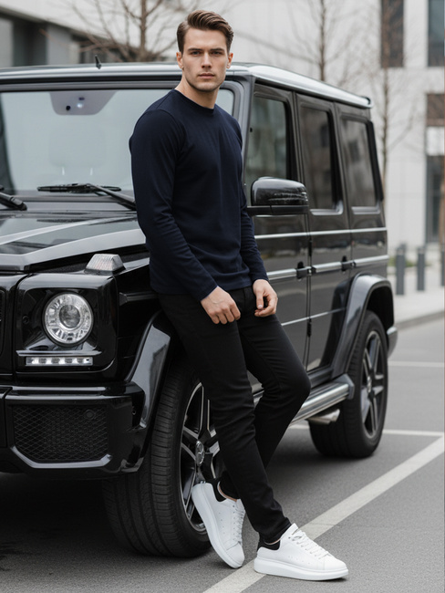 Férfi sötétkék Dstreet hosszú ujjú LX0580