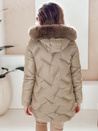 Női télikabát LOVEINSIDE steppelt szőrmével camel Dstreet TY5051