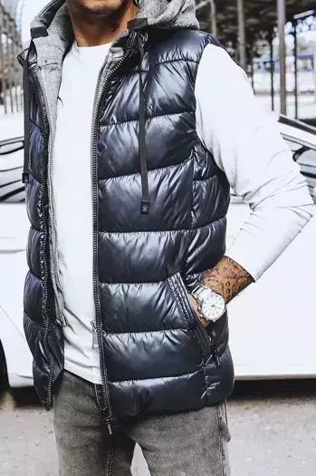 Gránátkék férfi steppelt mellény Dstreet TX4140