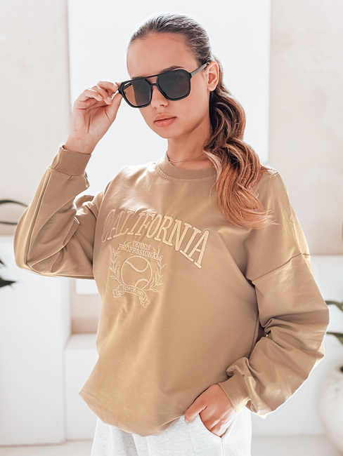 Női oversize pulóver CALIFORNIA DREAM Szín Bézs DSTREET BY1194