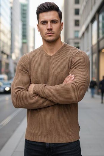 Férfi barna pulóver WX2306z