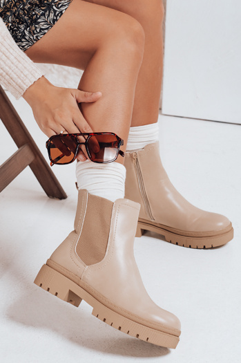 Női csizma MONDERICO krémszínű Dstreet ZY0540 ZY0540