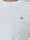 Női bordázott póló SMILE FOR YOU fehér Dstreet RY2910_3