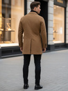 Téli kétsoros férfi kabát camel színben CX0362