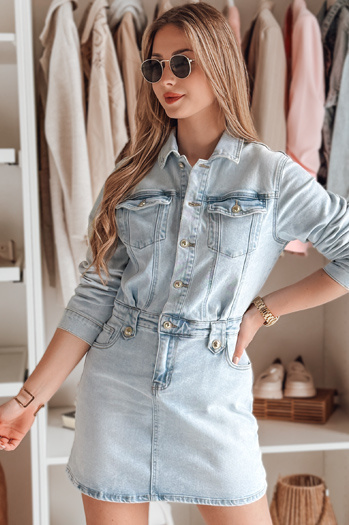 Denim miniruha JENSAGA kék Dstreet EY2592