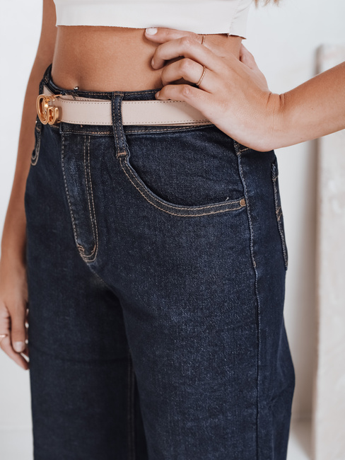 Női széles szárú farmernadrág tengerészkék Dstreet UY2769