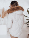 Női télikabát COLDLIKE steppelt kapucnival fehér Dstreet TY5002