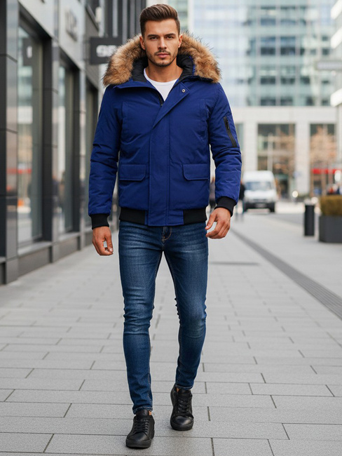 Sötétkék férfi dzseki Dstreet TX3943z