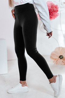 Női magas derekú leggings SOFLEGG fekete Dstreet UY2510