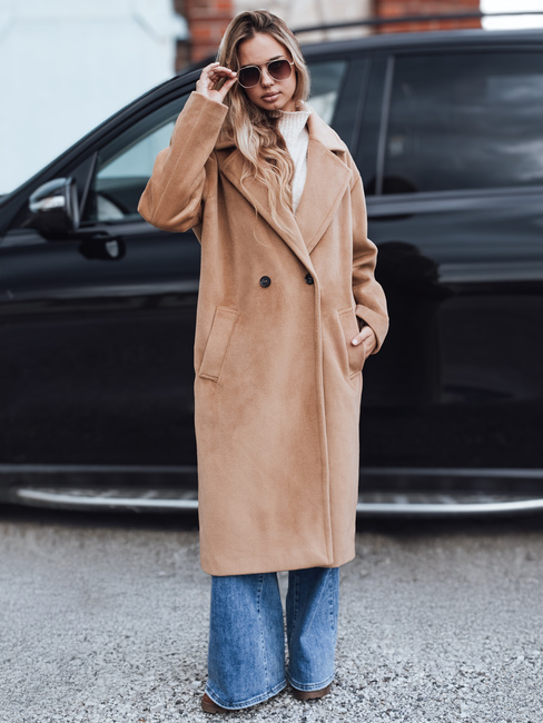 Női átmeneti oversize barna kabát Dstreet NY0767