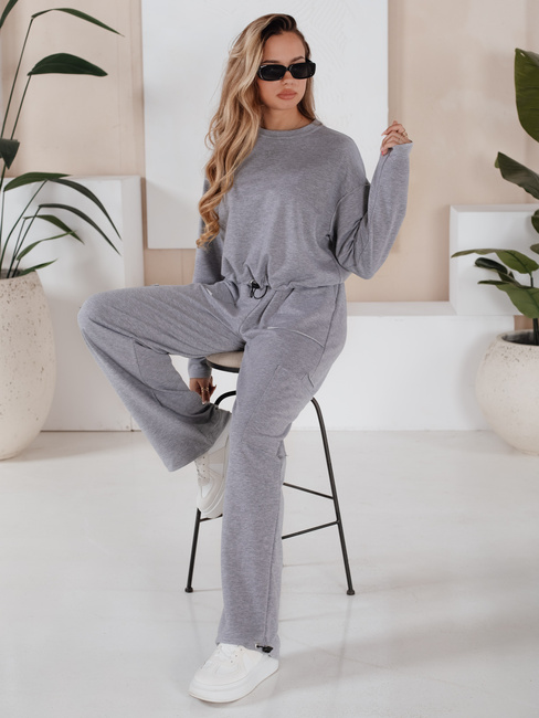 Női CHARM melegítő szett világosszürke Dstreet AY0958 AY0958