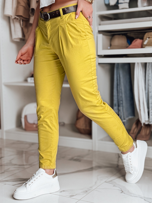 Női chino övvel MODELA mustár Dstreet UY2563