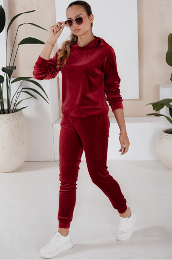 Női bársonyos szett SO COMFY Szín Bordó DSTREET AY0887