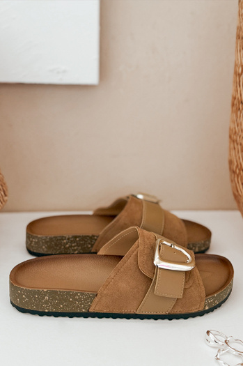 Női flip-flopok NOLVINA bézs Dstreet ZY0977