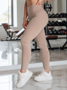 Női magas derekú leggings ACTIVIS sárgabarack Dstreet UY2599