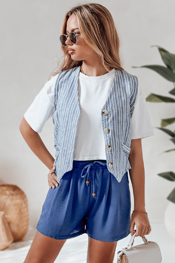 Női szövet rövidnadrág SUMMER TRIP kék Dstreet SY0434