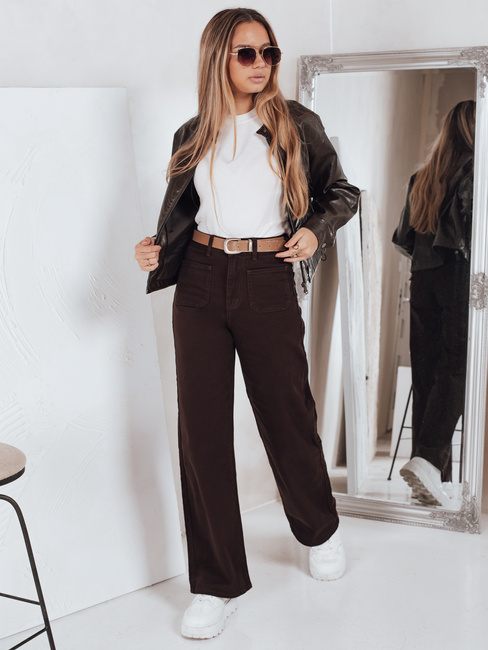 Széles szárú farmernadrág barna Dstreet UY2842