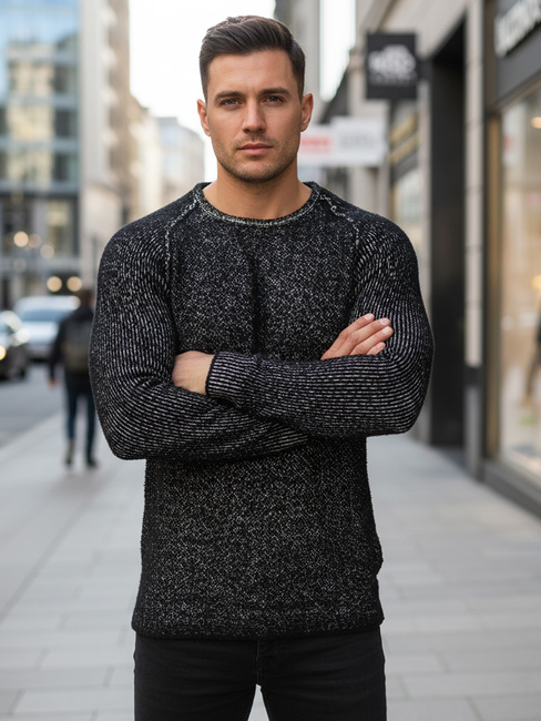 Férfi pulóver fekete WX2311z