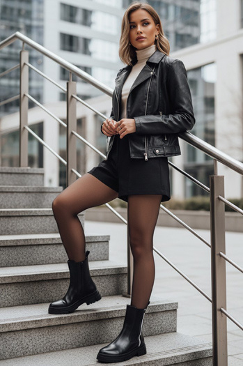 Női csizma fekete Dstreet ZY1318 ZY1318