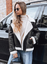 Női ramones dzseki báránybőrrel fekete Dstreet TY5237