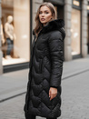 Női steppelt hosszú kabát WINTERACT fekete Dstreet TY4775z