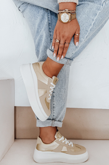 Női platform tornacipők MODNIKKI arany Dstreet ZY1004