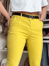 Női vékony nadrág övvel LINESKA mustár Dstreet UY2579