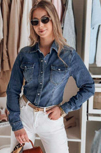 Női farmer ing NAPSTIPS kék Dstreet DY0468