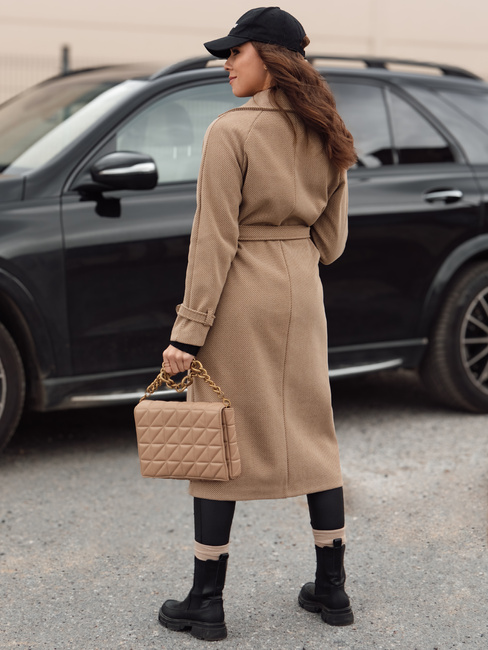 Női oversize kabát CAMELLYN hosszú camel Dstreet NY0743 NY0743