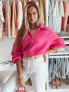 Női oversize muszlin ing MUSLINEA fukszia Dstreet DY0475_1