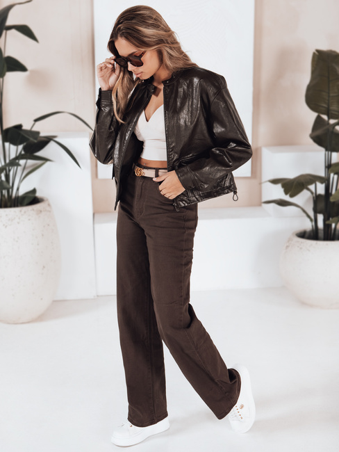 Női széles szárú farmernadrág barna Dstreet UY2762