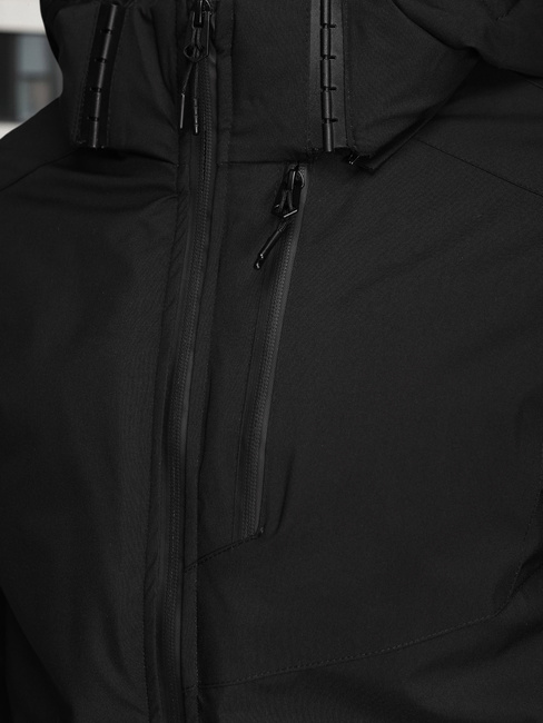 Férfi télikabát kapucnival fekete Dstreet TX5119