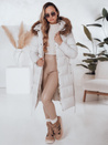 Női steppelt téli kabát szőrmével STYLEBELLA fehér Dstreet TY4610