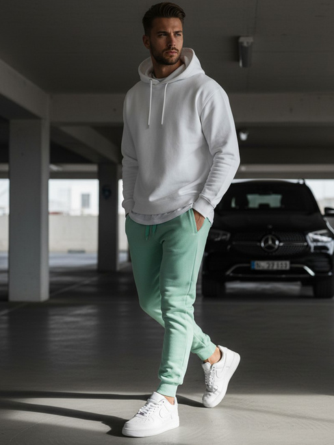 Férfi melegítőnadrág menta színben Dstreet UX3371