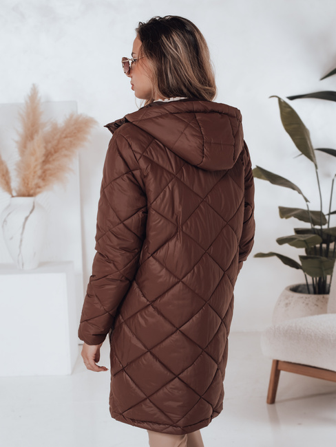 Női téli kabát SNOWVIBE barna steppelt Dstreet TY4989