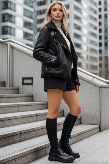 Női zoknis csizma fekete Dstreet ZY1014 ZY1014