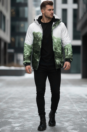 Férfi téli sí dzseki zöld Dstreet TX5126