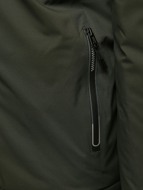 Férfi télikabát kapucnival zöld Dstreet TX5118