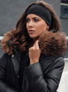 Női steppelt téli kabát szőrmével STYLEBELLA fekete Dstreet TY4608