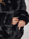 CITYGLANCE női téli kabát műszőrmével fekete Dstreet TY5045