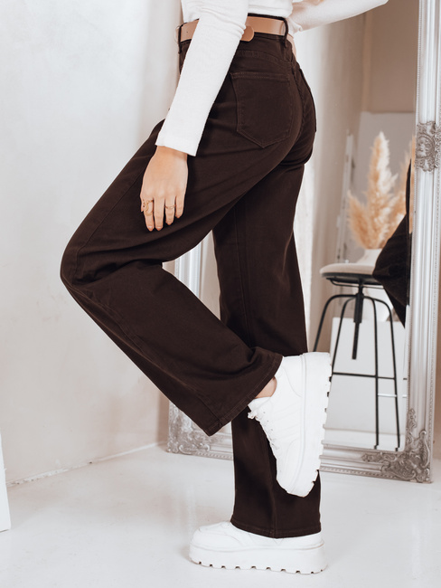 Széles szárú farmernadrág barna Dstreet UY2842