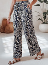 Női széles szárú szövetnadrág TROPICAL SUN tengerészkék Dstreet UY2632_1