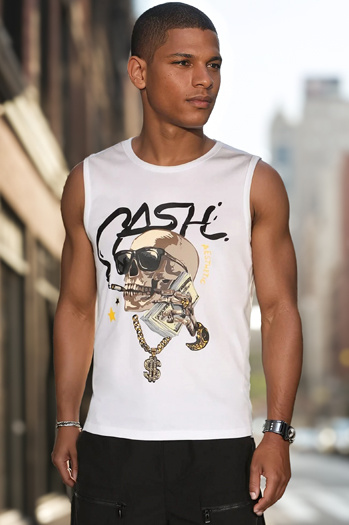 Férfi ujjatlan ing fehér Dstreet RX5654