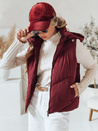 Női steppelt mellény LIKEHUGS bordó Dstreet TY4976 TY4976