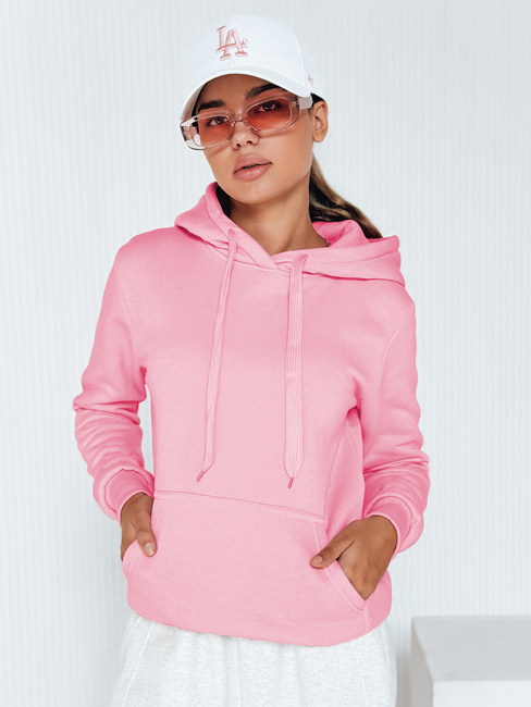 Női kapucnis pulóver BASIC Szín Rózsaszín DSTREET BY0174