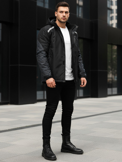 Férfi sí dzseki fekete Dstreet TX5127