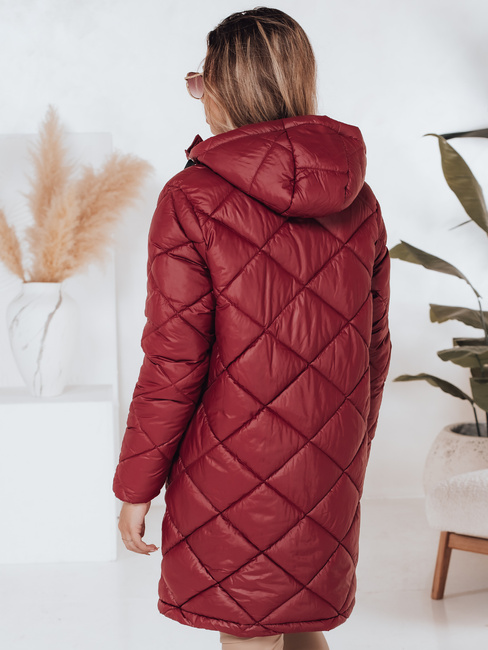Női télikabát SNOWVIBE bordó steppelt Dstreet TY4996