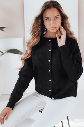 Női cipzáras pulóver SELINA fekete Dstreet MY2512